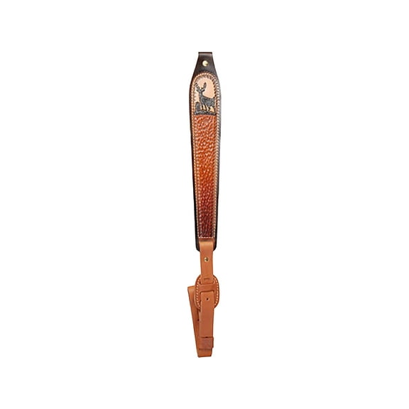 Hunter Cobra Quick-Adjust Leather Rifle Sling Brown/Painted Deer