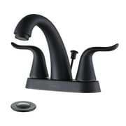 WOWOW Centerset Bathroom Faucets Black Basin Faucet 2 Handle 4 inch Faucet