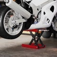 thumbnail image 2 of HOMCOM 1100lbs Motorcycle Jack with Anti-Slip Wide Deck for Home, Red, 2 of 10