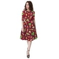 thumbnail image 5 of New Letter Christmas Digital Printing Women's Autumn Dress Mid Sleeve Round Neck Dress Fashion Casual Skirt, 5 of 6