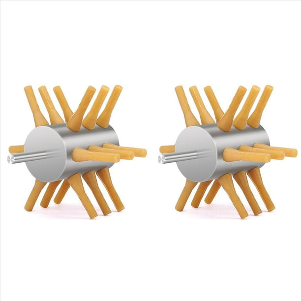 2X Desplumador de Pollos, Accesorio de Taladro, Desplumador de Pollos de Acero Inoxidable, MáQuina Desplumadora de Plumas de Pollo de 18 Dedos