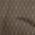 thumbnail image 1 of oneOone Cotton Jersey Brown Fabric Asian Batik Geometric Sewing Material Print Fabric By The Yard 58 Inch Wide, 1 of 4