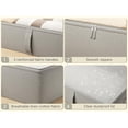thumbnail image 5 of 2-Pack Under Bed Storage Containers, 8 Inches Tall Underbed Clothes Storage Organizer Bin with Sturdy Sidewalls/Bottom, Under the Bed Storage Bags 2 Storage Bins, Light Grey, 5 of 8