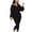 Black, variant on Up to 65% off SEMPAI Women's Solid Color Bottoming Shoulder Zipper Fashion Casual Jumpsuits Jumpsuits Clearance