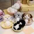 thumbnail image 4 of Cute Sleep Basket Plush Bear Doll Cute Babys Sleep Basket Small Toy Doll Weaving Basket Doll Cloth Doll Gift Plush Children And Girls, 4 of 4