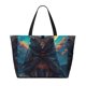 thumbnail image 2 of Disketp Starry Sky Moon Wolf Leader Bolsa de Playa de Gran Capacidad, Bolso Impermeable y a Prueba de Arena para Mujer, Ideal para Playa, Piscina y Natación, 2 of 7