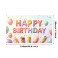 thumbnail image 3 of Yatrandify Colorful Theme Birthday Banner Decorative Design Boba Tea Birthday Décor for Kids Party Celebration Holiday, 3 of 7