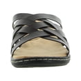 thumbnail image 2 of Izod Womens Slaight Faux Leather Slip-On Slide Sandals Brown 9 Medium (B,M), 2 of 3
