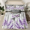 thumbnail image 2 of Castle Fairy Floral Purple Lavender Twin Sheet Sets 3pcs for Boys Girls,Flying Butterflies Twin Fitted Sheet Microfiber,Old Barn Door Breathable Flat Sheet,Lightweight Room Decor, 2 of 7