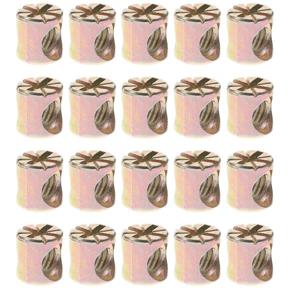 20pcs Barrel Nut M6x10mm Cross Dowel Slotted Nut Crib Replacement Hardware Kit
