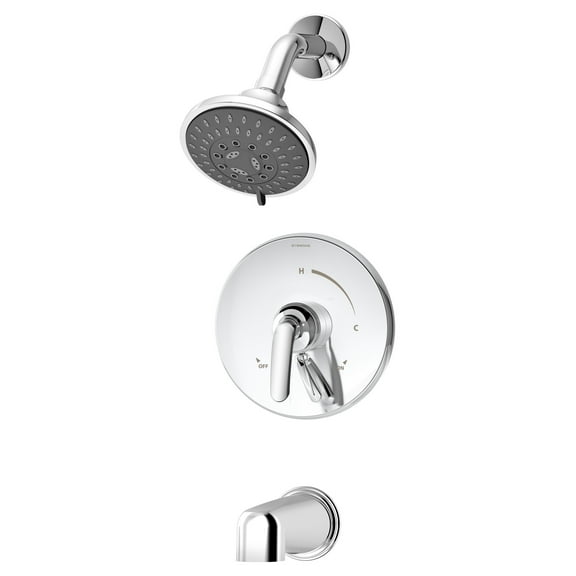 Elm Single Handle 5-Spray Tub and Shower Faucet Trim in Polished Chrome - 1.5 GPM (Valve Not Included)