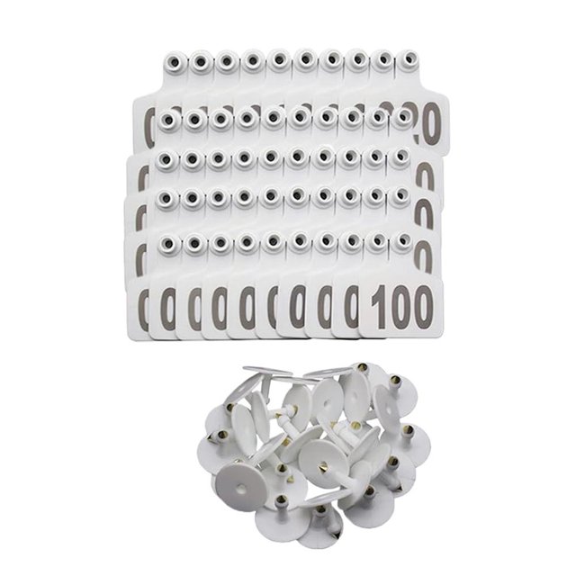 Étiquettes d'Oreille pour Bétail pour l'Identification, Imperméables et Résistantes à la Rouille, Plusieurs Tailles Offertes