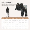 thumbnail image 4 of Gukieu Surreal Panda Warrior Print Women's Long Sleeve Pajama Set, Button Top Elastic Pocket Pajama Pants Two Piece Set Home Wear-Small, 4 of 7