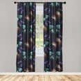 thumbnail image 3 of Ambesonne Moth Boho Curtains, Night Wings of Spring Art, Pair of 28"x95", Dark Indigo Seafoam Umber, 3 of 5