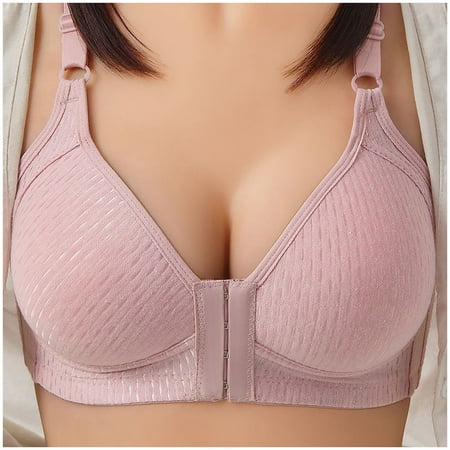 Clearance! Weikingp Bras for Women Women Sexy Lace Back Button Shaping Cup Adjustable Shoulder Strap Large Size Underwire Bra Plus Size Lingerie Push Up Bra Multi-Color 44
