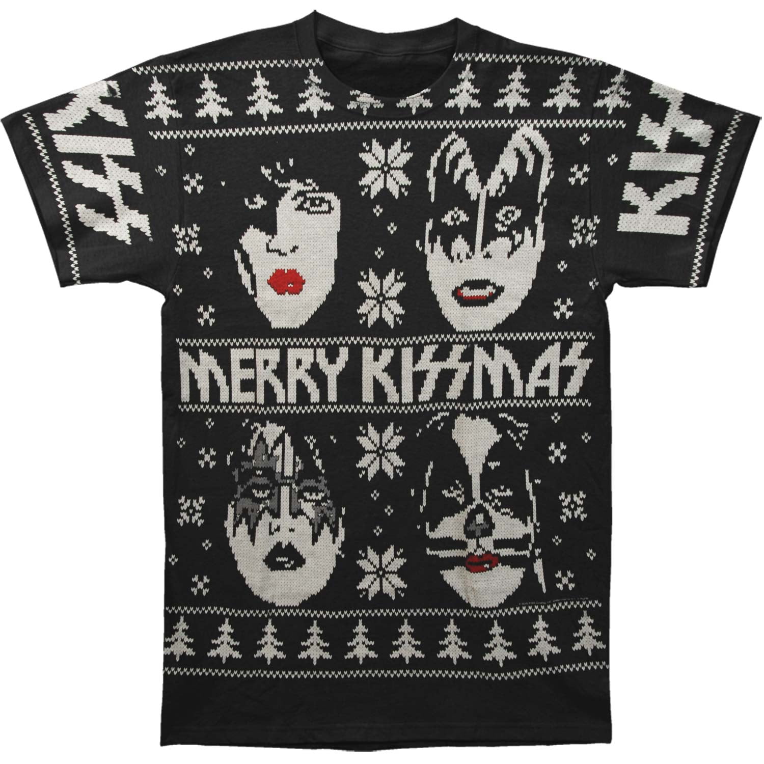 KISS KISS Men's Merry Kissmas Tshirt Black