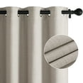 thumbnail image 5 of NICETOWN 100% Blackout Curtains Faux Linen Double Layers Grommet Thermal Insulated Noise Reducing Pleated Window Treatment, W52 x L108, Set of 2, Angora, 5 of 8