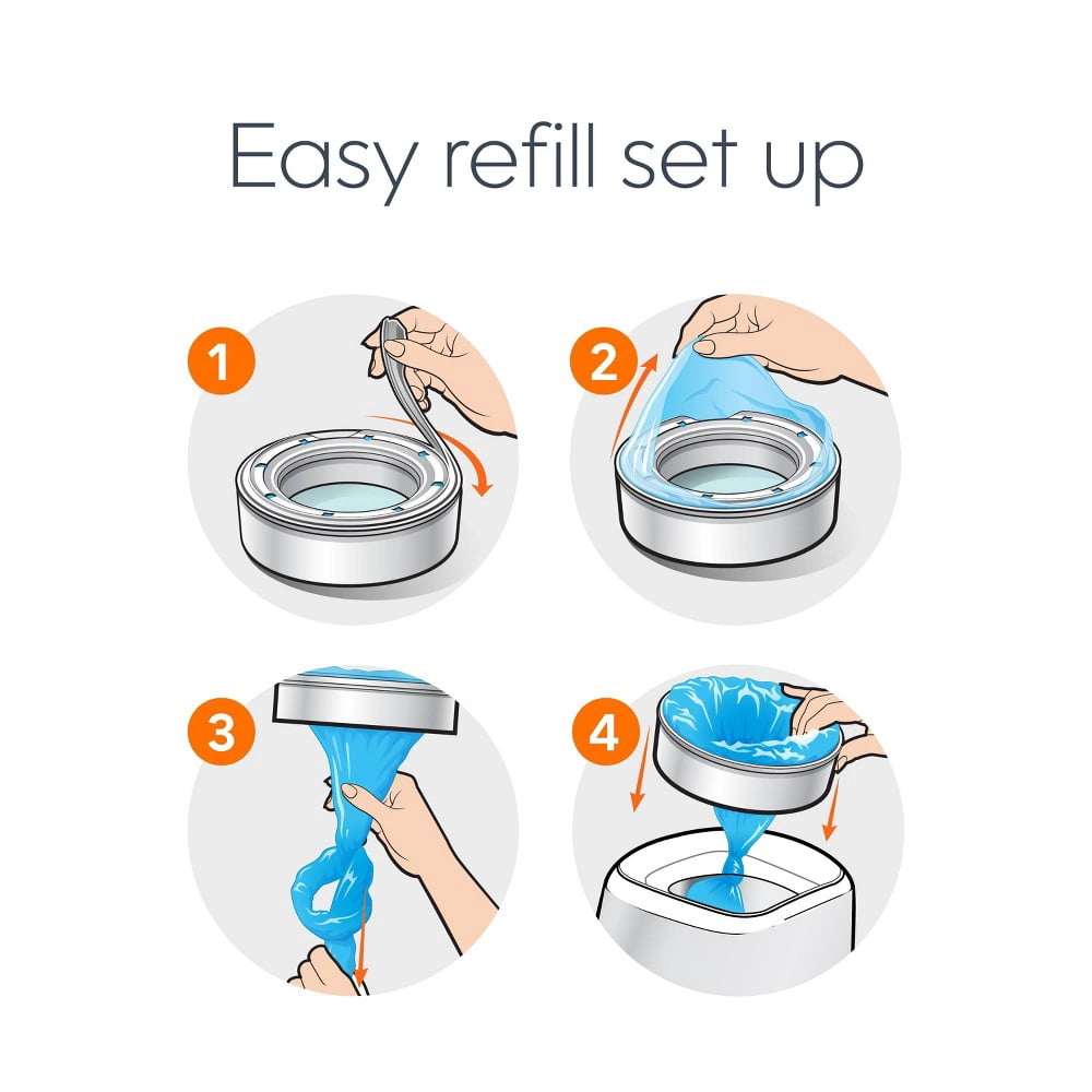 Diaper Disposal Pail System Refill - Clean Laundry