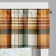 thumbnail image 2 of Ambesonne Autumn Plaid Window Valance, Modern Buffalo Tartan, 42" X 12", Dark Yellow Cadet Blue, 2 of 5
