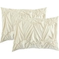 thumbnail image 5 of Lanco Pintuck Embellished 7 Piece Comforter Set White, Bed Size California King, 100% Polyester Fill, 5 of 6