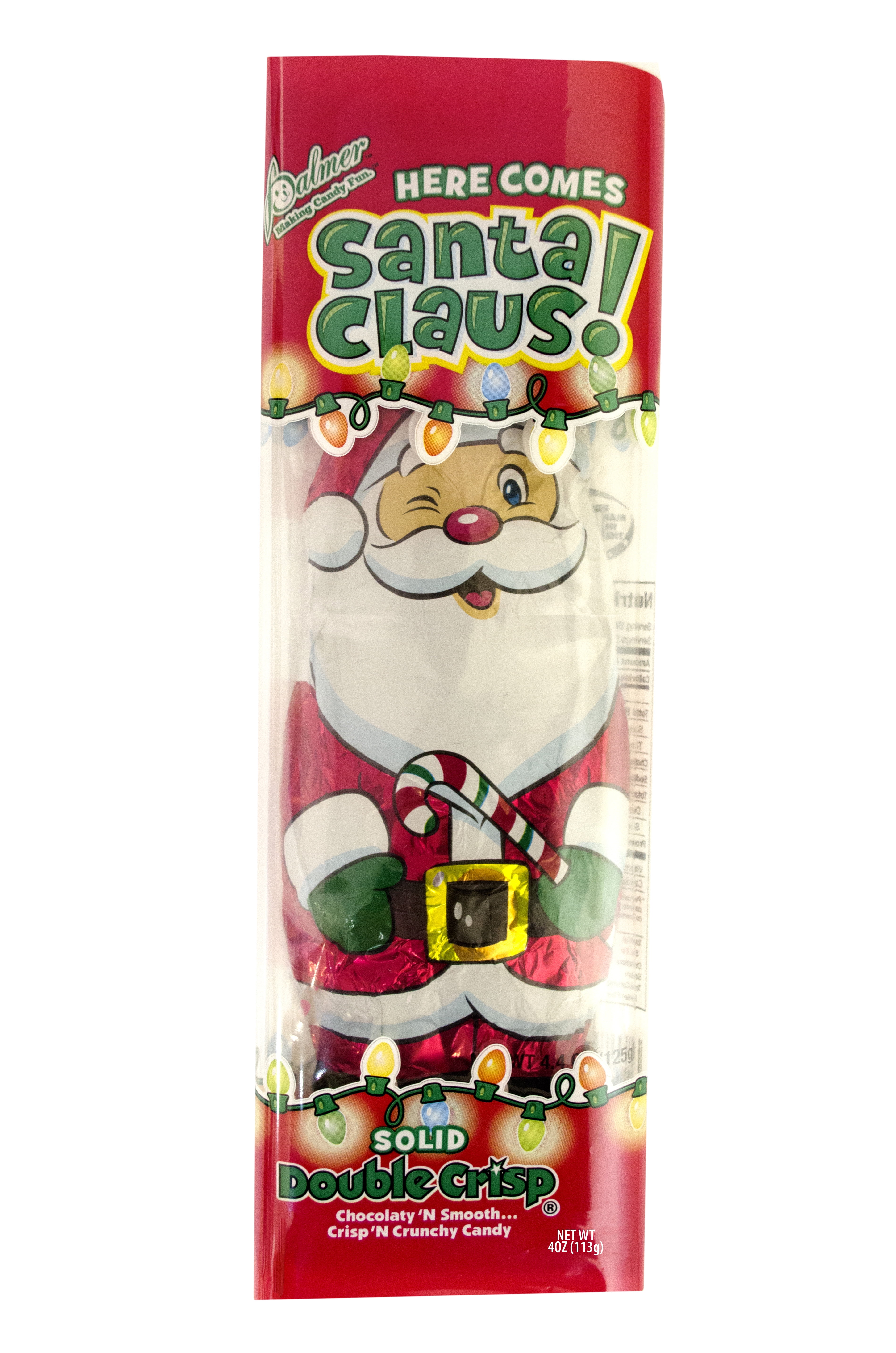 RM Palmer Classic Santa Double Crisp Solid Chocolate, 4 oz, Individual