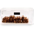 thumbnail image 4 of Acrylic Cigar Humidor Cigar Storage Box, Air Tight Cigar Container, Humidifier, Compartment for Humidity Pack Stores 50-75 Cigars (Black), 4 of 16