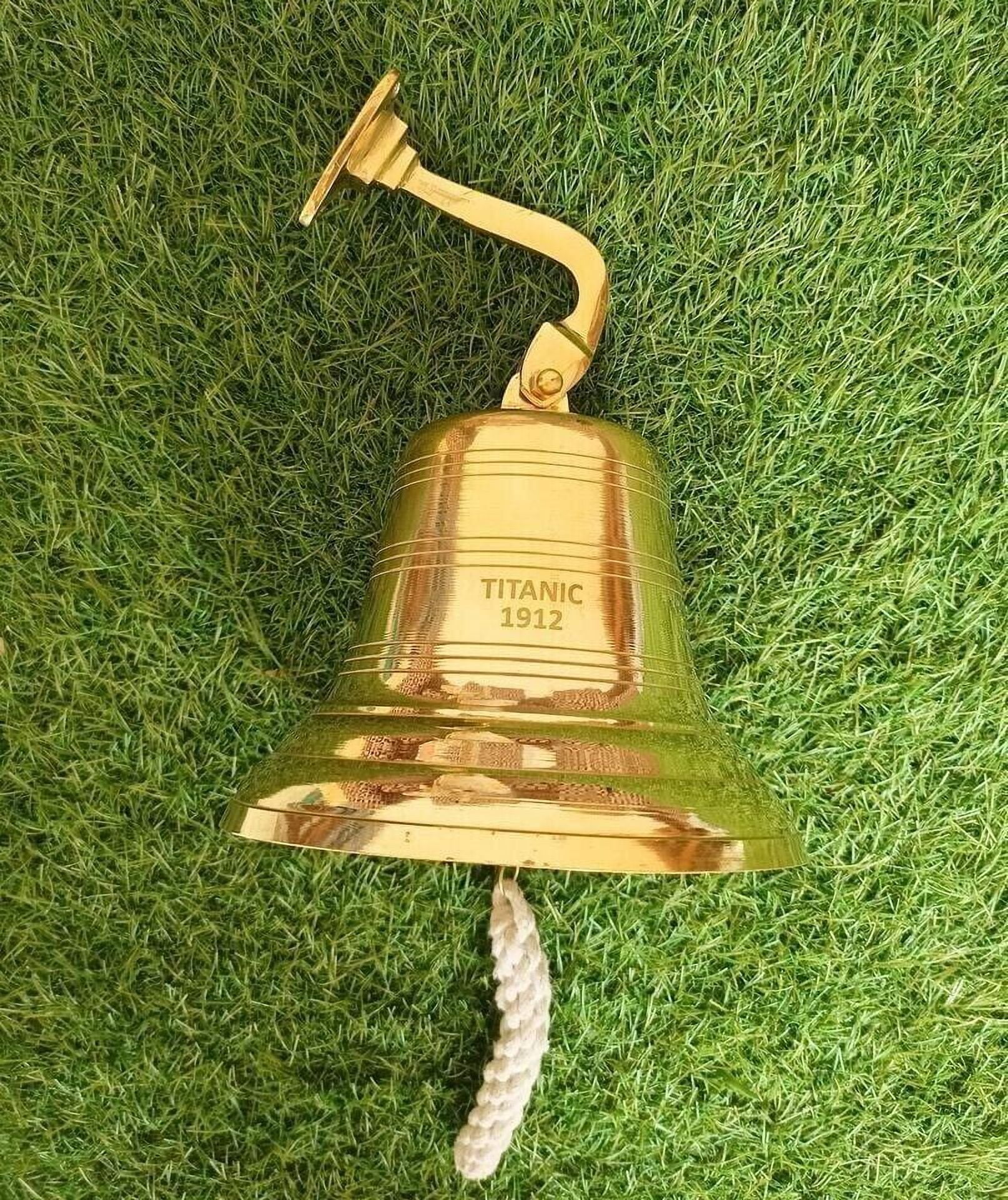 1912 Titanic Brass Ship Bell Wall Mount Home Decor Door Bell Christmas Gift