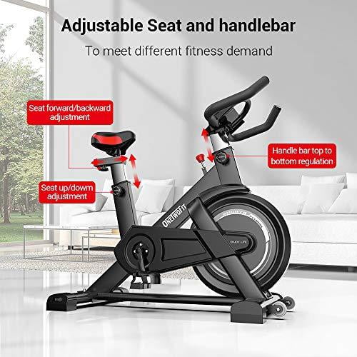 ONETWOFIT Indoor Exercise Bike with 