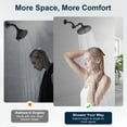 thumbnail image 7 of Bright Showers Brass Shower Arm Extender for Rain & Handheld Shower Head, 5” Universal Shower Head Extension Arm, Height & Angle Adjustable, Chrome, 7 of 7