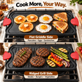 thumbnail image 6 of MoonTrek Cast Iron Reversible Grill and Griddle Pan, 20" x 10", 6 of 7