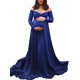 thumbnail image 3 of Txlixc Vestido de mujer embarazada de cuello V de color sólido Txlixc moda, 3 of 6