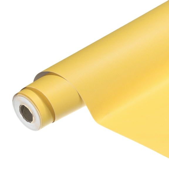 Uxcell Peel and Stick Wallpaper 22" x 197" Waterproof Cloth Contact Paper Lemon Yellow