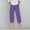 Purple, variant on Vivianyo HD Women's Capri Pants for Summer Clearance Fashion Women Summer Casual Loose Pockest Elastic Waist Trousers Capris Pants