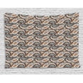 thumbnail image 1 of Paisley Tapestry, Vintage Oriental Jacquard Ornate Stylized Ethnic Shabby Illustration, Wall Hanging for Bedroom Living Room Dorm Decor, 60W X 40L Inches, Redwood and Blue Grey, by Ambesonne, 1 of 2