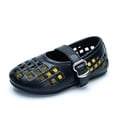 thumbnail image 6 of Viluyesy Girls Mary Jane Sandals Kids Summer Hollow Out Closed Toe Ankle Strap Shoes Black Size 13.5 Little Kids, 6 of 7