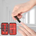 thumbnail image 1 of Black Stainless Steel Manicure Pedicure Set Portable Travel Case, 1 of 7