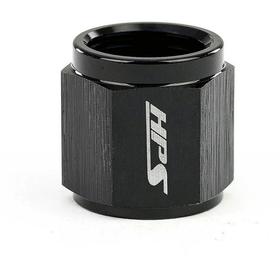 HPS AN818-8 Hard Line AN Tube Nut, Aluminum, Size: AN-8, Black