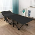 MOPHOTO Camping Cot, 75" Portable Folding Bed for Adults, Rollaway Bed Sleeping Cot with