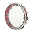 thumbnail image 1 of 10 Inch Handheld Tambourine Double Jingle Percussion Instrument for Kids Adults Performances Music Education Toy Instrument, 1 of 3