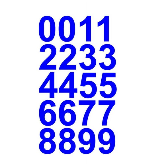 1 3/8" Inch Premium Reflective Mailbox Number Vinyl Decal Sticker Sheet (Blue) | Waterproof and Fade-Resistant | Easy to Install Adhesive Vinyl | Home, Apartment, Condo or Business by CustomDecal US