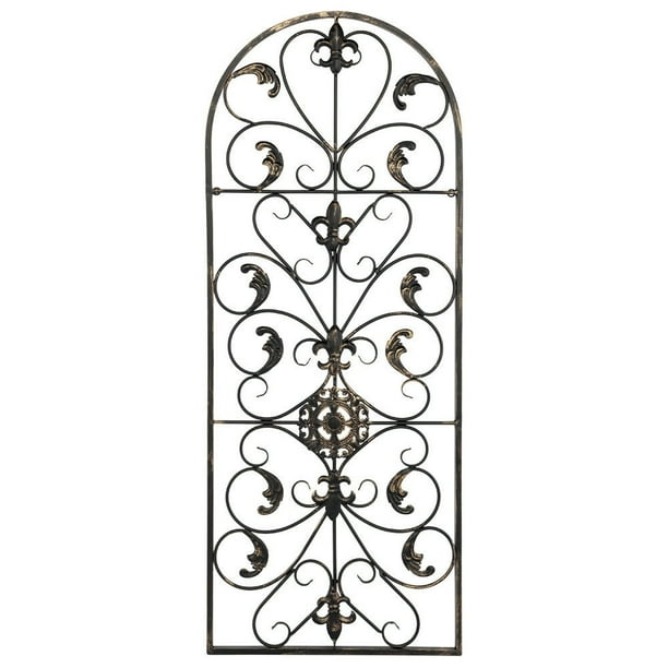 Large Tuscan Wrought Iron Metal Wall Decor Rustic Antique Garden Indoor