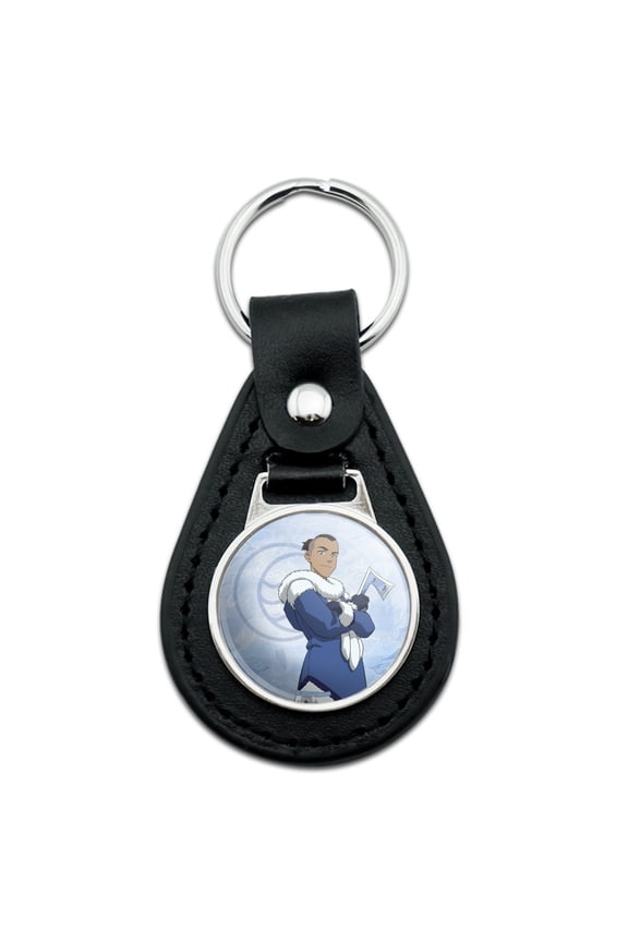 Black Leather Avatar the Last Airbender Sokka Keychain
