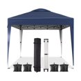 thumbnail image 4 of Outdoor 10 x 10 FT Pop Up Canopy Tent, Height Adjustable Sun Shade Shelter with Top Vent, Commercial Portable Instant Canopy with Wheeled Carry Bag, Waterproof Party Tent for Patio, Garden, 4 of 7