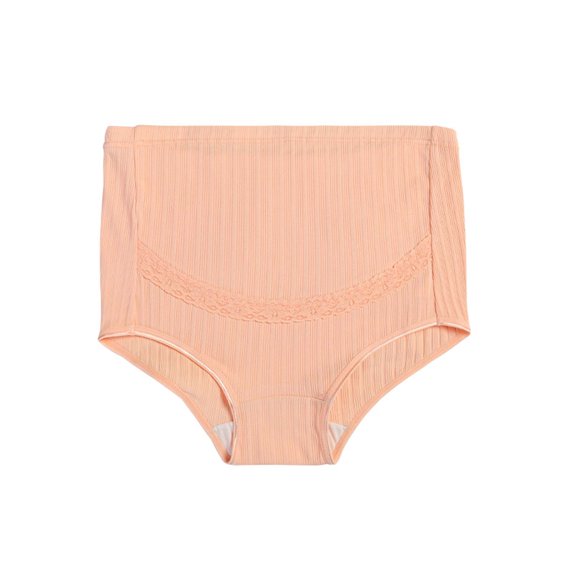 Odeerbi Clearance Women Pregnant Adjustable Rib Lace Panties High-waist Belly Lift Briefs Beige