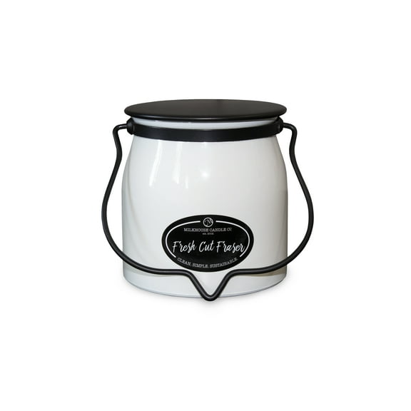 Milkhouse Candle Company, Fresh Cut Fraser, Creamery Collection, Scented Soy Candle, Butter Jar, 16oz
