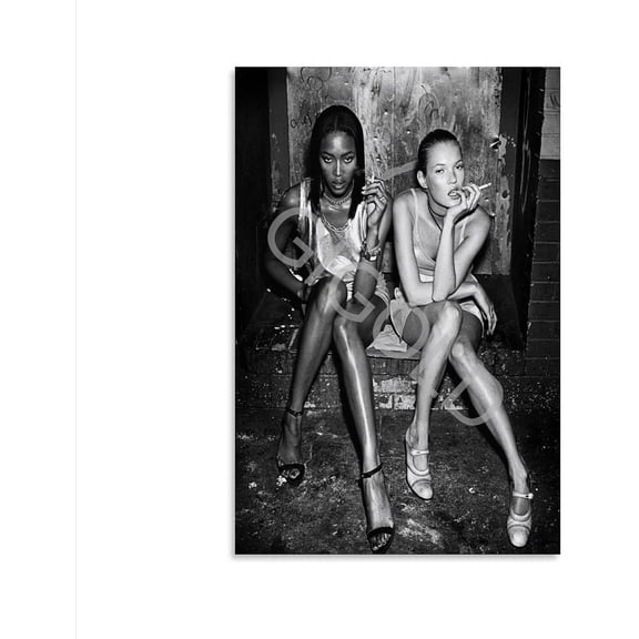 PPHAOSHO Model Naomi Campbell Kate Moss Poster frameless Painting Canvas Wall Posters Art Picture Print Modern Home Decor 24x36inch