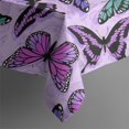 thumbnail image 5 of Purple Butterfly Pattern Square Tablecloth,Waterproof Square Table Cover,Wipeable Spillproof Washable Table Cover for Home Kitchen Party Decor 60"x60"(152x152cm), 5 of 6