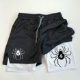 thumbnail image 1 of Pantalones cortos de rendimiento Anime Hunter x Hunter para hombre, pantalones cortos transpirables de araña para gimnasio, pantalones cortos deportivos de verano para entrenamiento físico y trotar, 1 of 5