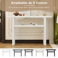thumbnail image 5 of Elegant Minimalist Console Table with Rounded Edges and Sturdy Shelf, Side Table for Hallway, Entryway, Living Room, Antique White, 5 of 9