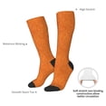 thumbnail image 4 of Fotbe Orange Glitter Calcetas Divertidas Estampadas para Hombre y Mujer, Calcetas de Algodón hasta la Rodilla para Caminar, Correr, Enfermería y Embarazo, 4 of 6